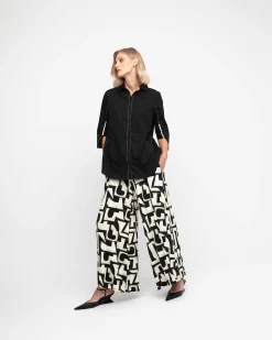 Ozai N Ku Letterpress Palazzo Pants, Puzzle