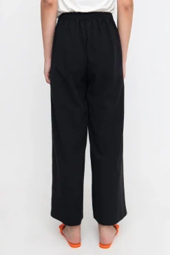 Ozai N Ku Must-Have Slit-Front Flare Pants, Black