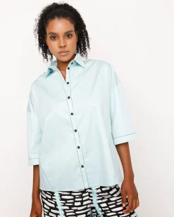 Ozai N Ku Oceania Cutout Shirt, Azure