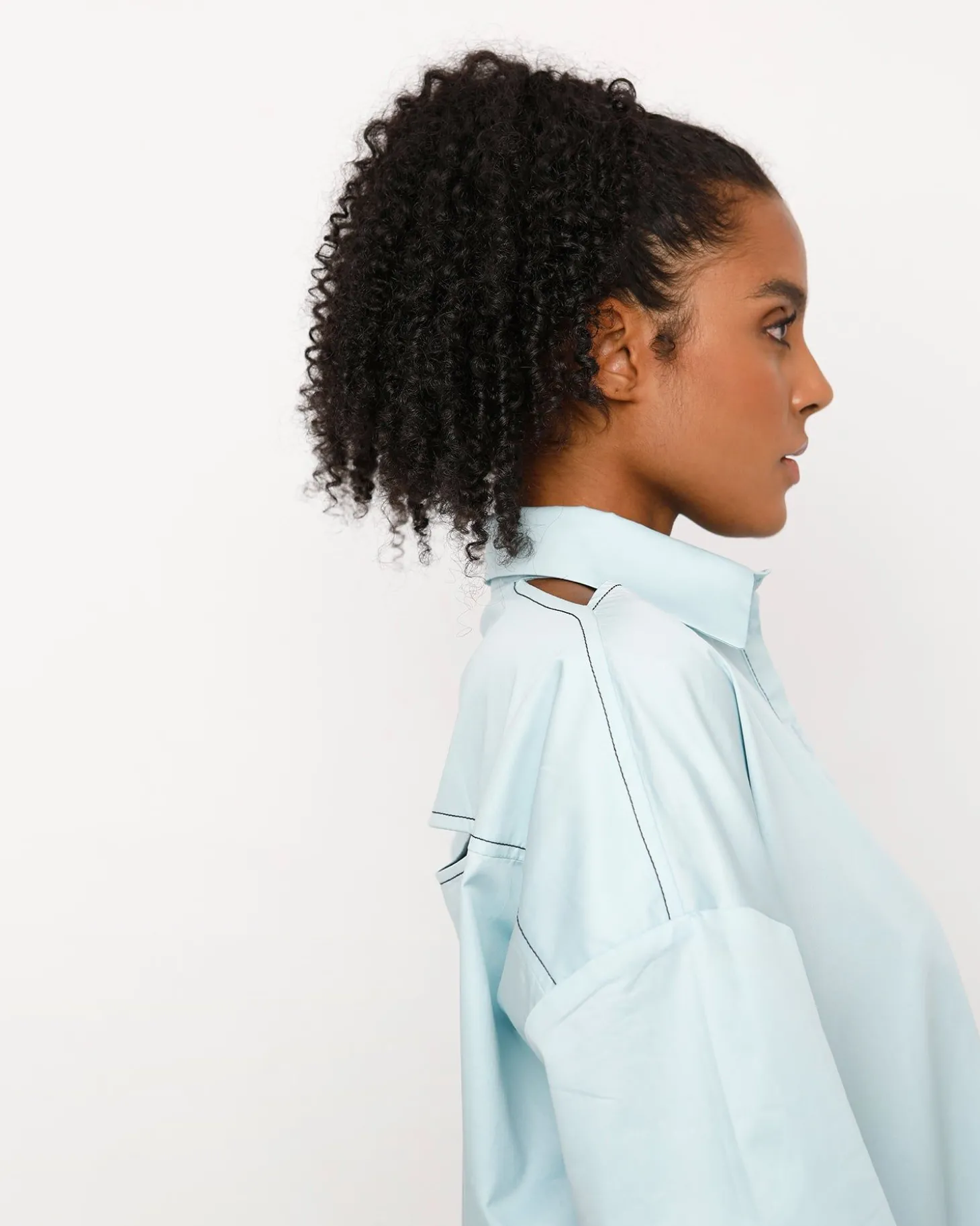 Ozai N Ku Oceania Cutout Shirt, Azure
