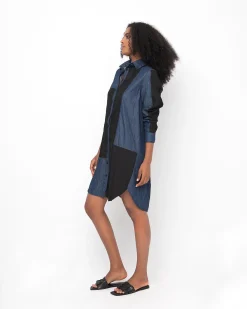 Ozai N Ku Patch Shirt Dress, Denim