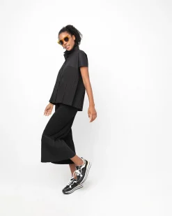 Ozai N Ku Pleated Boxy Shirt, Black