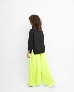 Ozai N Ku Pleated Crinkle Funnel Top, Black