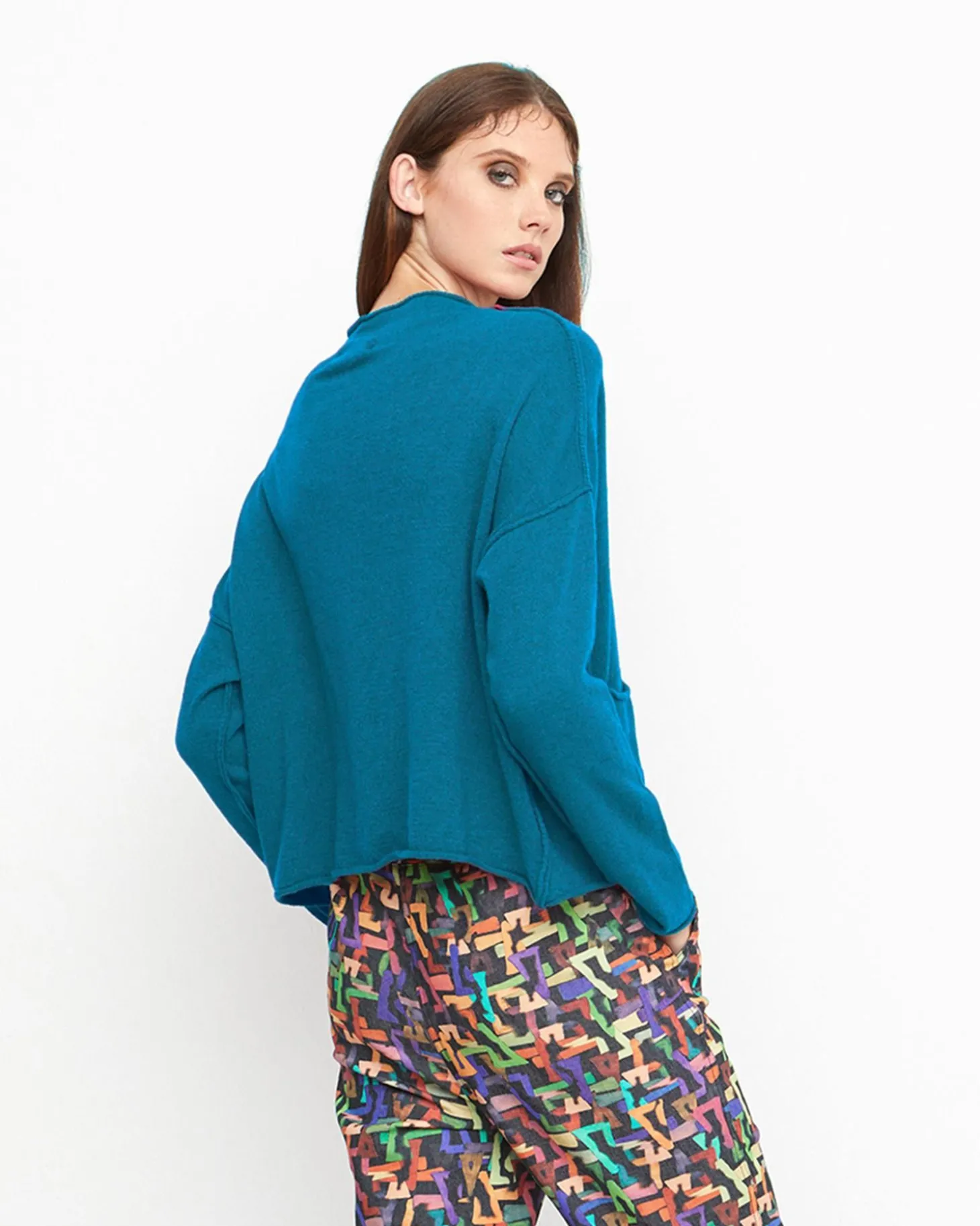 Ozai N Ku Techie Sweater Top, Petrol