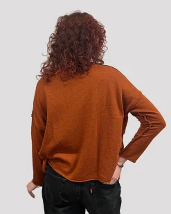 Ozai N Ku Techie Sweater Top, Rust