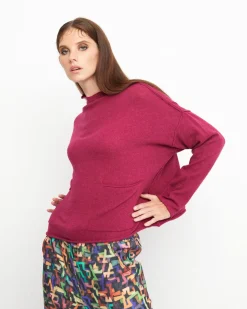 Ozai N Ku Techie Sweater Top, Ruby