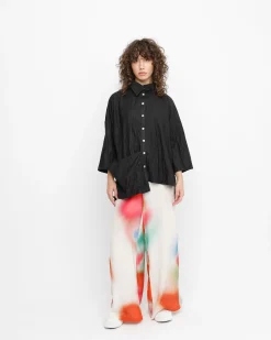 Ozai N Ku Trickster Crinkle Shirt, Black