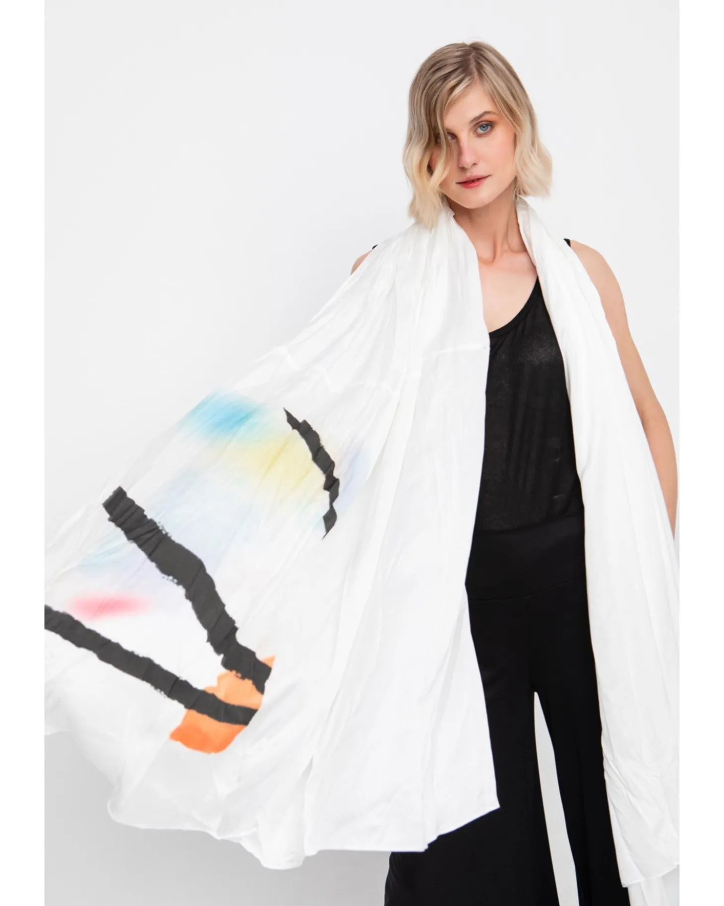 Ozai N Ku Wraparound Shawl, Mirage