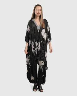 Paige Crinkle Caftan Tunic Dress, Roses