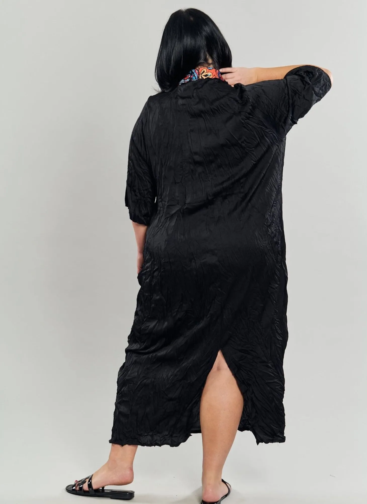 Paisley Bib Crinkle Maxi Dress, Multip