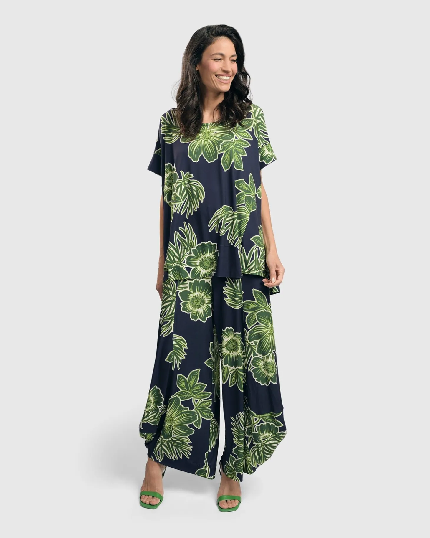 Paradise Punto Pants, Royal/Green