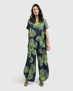 Paradise Punto Pants, Royal/Green