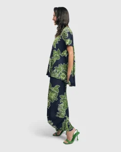 Paradise Punto Pants, Royal/Green