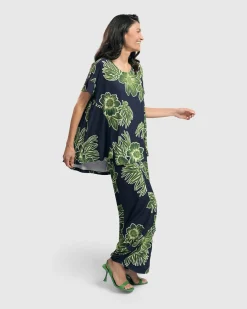 Paradise Punto Pants, Royal/Green