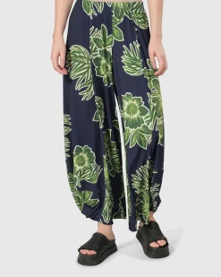 Paradise Punto Pants, Royal/Green