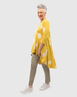 Perfect Swing Tunic Top, Canary Spots