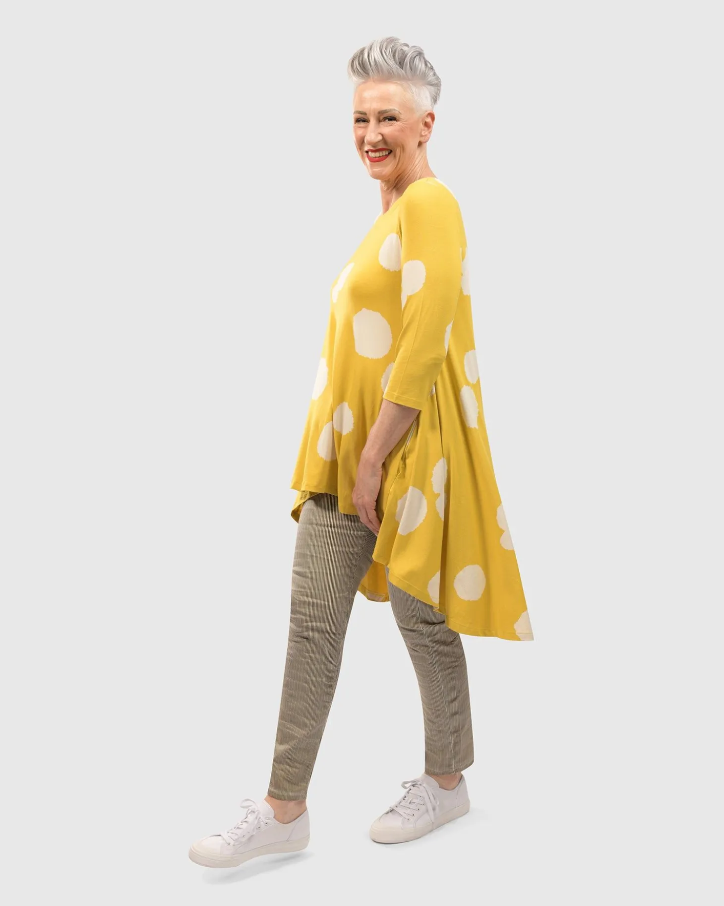 Perfect Swing Tunic Top, Canary Spots