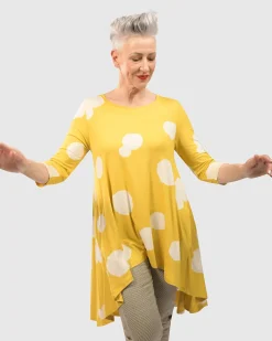 Perfect Swing Tunic Top, Canary Spots