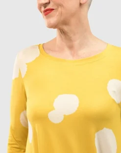 Perfect Swing Tunic Top, Canary Spots