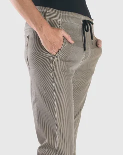 Pinstripe Iconic Stretch Jeans, Coffee