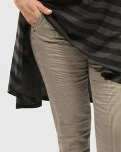 Pinstripe Iconic Stretch Jeans, Ivory