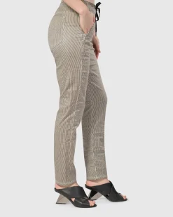 Pinstripe Iconic Stretch Jeans, Khaki