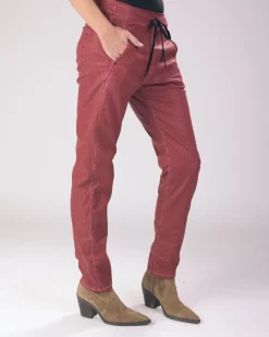 Pinstripe Iconic Stretch Jeans, Wine