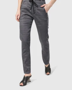 Pinstripe Iconic Stretch Jeans, Navy Wash