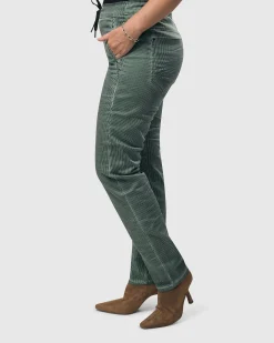 Pinstripe Iconic Stretch Jeans, Teal