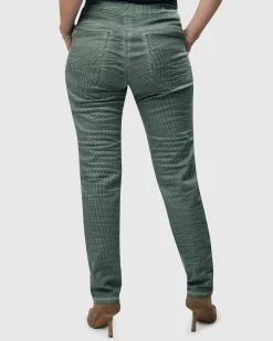 Pinstripe Iconic Stretch Jeans, Teal