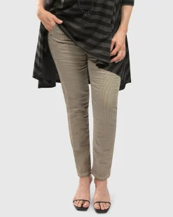 Pinstripe Iconic Stretch Jeans, Ivory