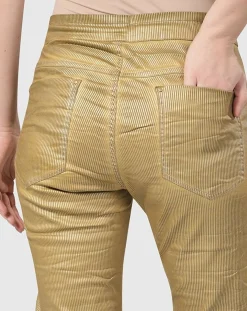 Pinstripe Iconic Stretch Jeans, Gold