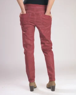 Pinstripe Iconic Stretch Jeans, Wine