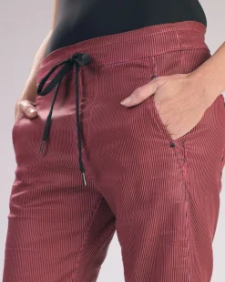 Pinstripe Iconic Stretch Jeans, Wine