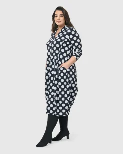 Piper Cocoon Dress, Circles