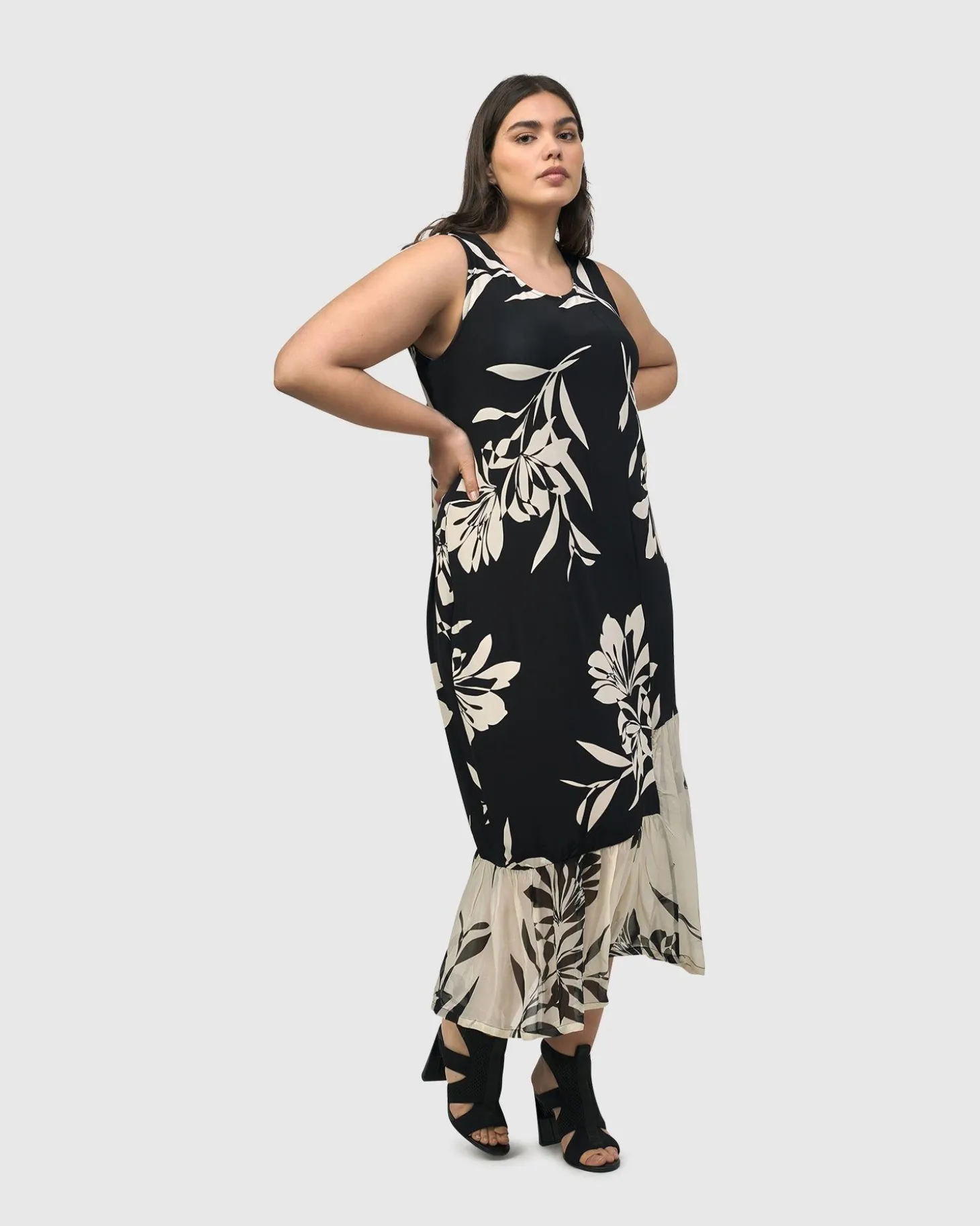 Prosecco Sleeveless Tunic Dress, Floral