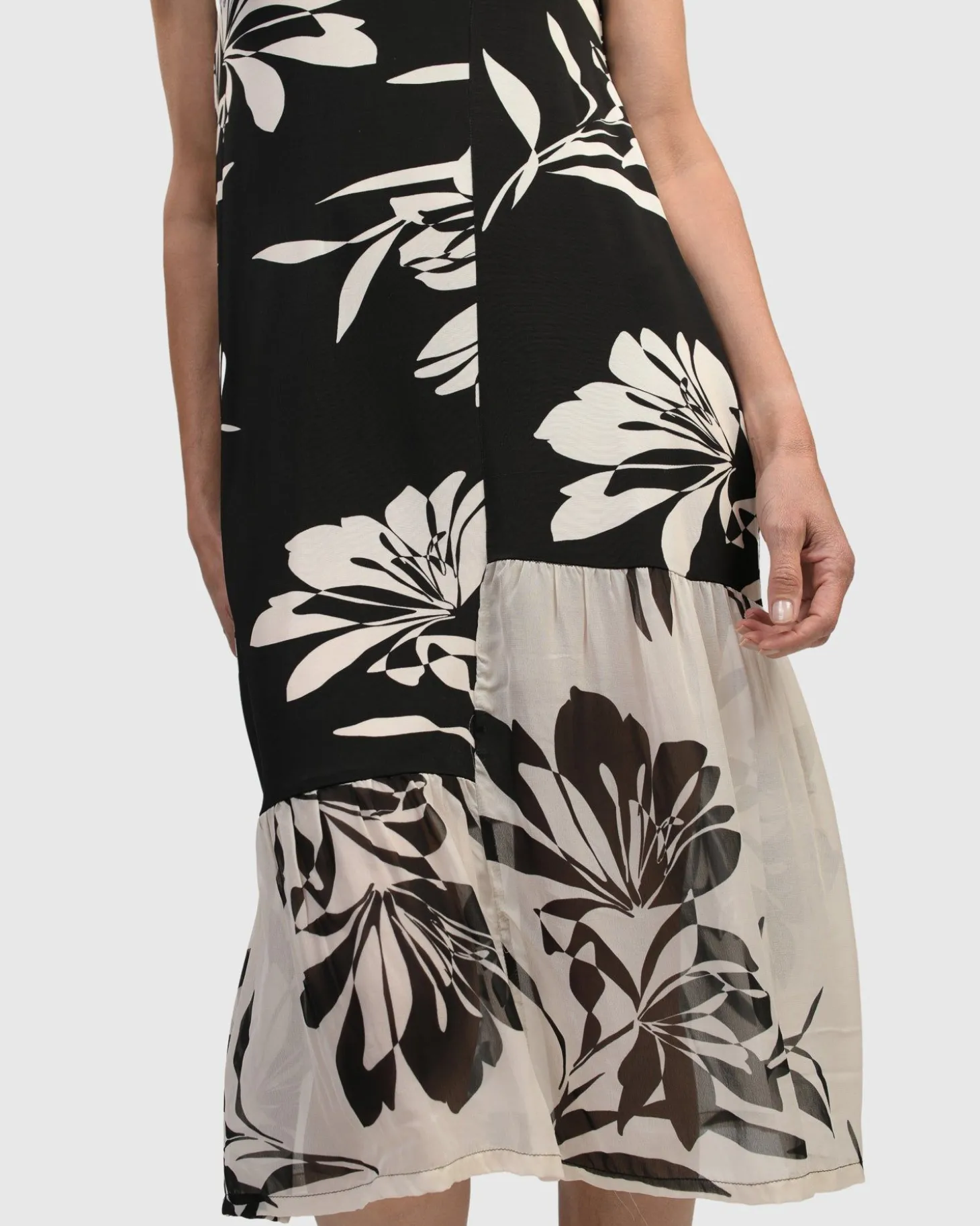 Prosecco Sleeveless Tunic Dress, Floral