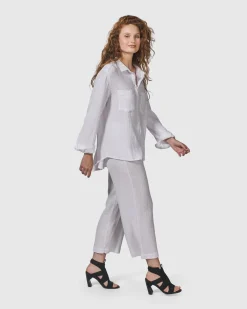Recreation Button Down Top, White
