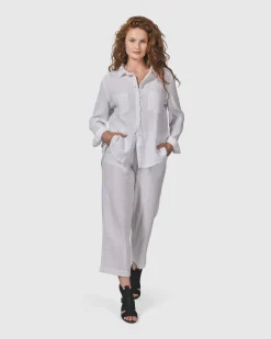 Recreation Button Down Top, White