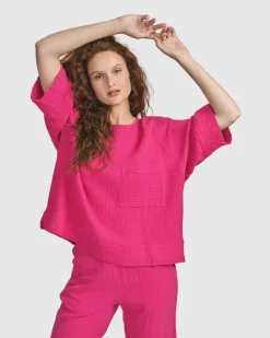 Recreation Tee, Fuchsia
