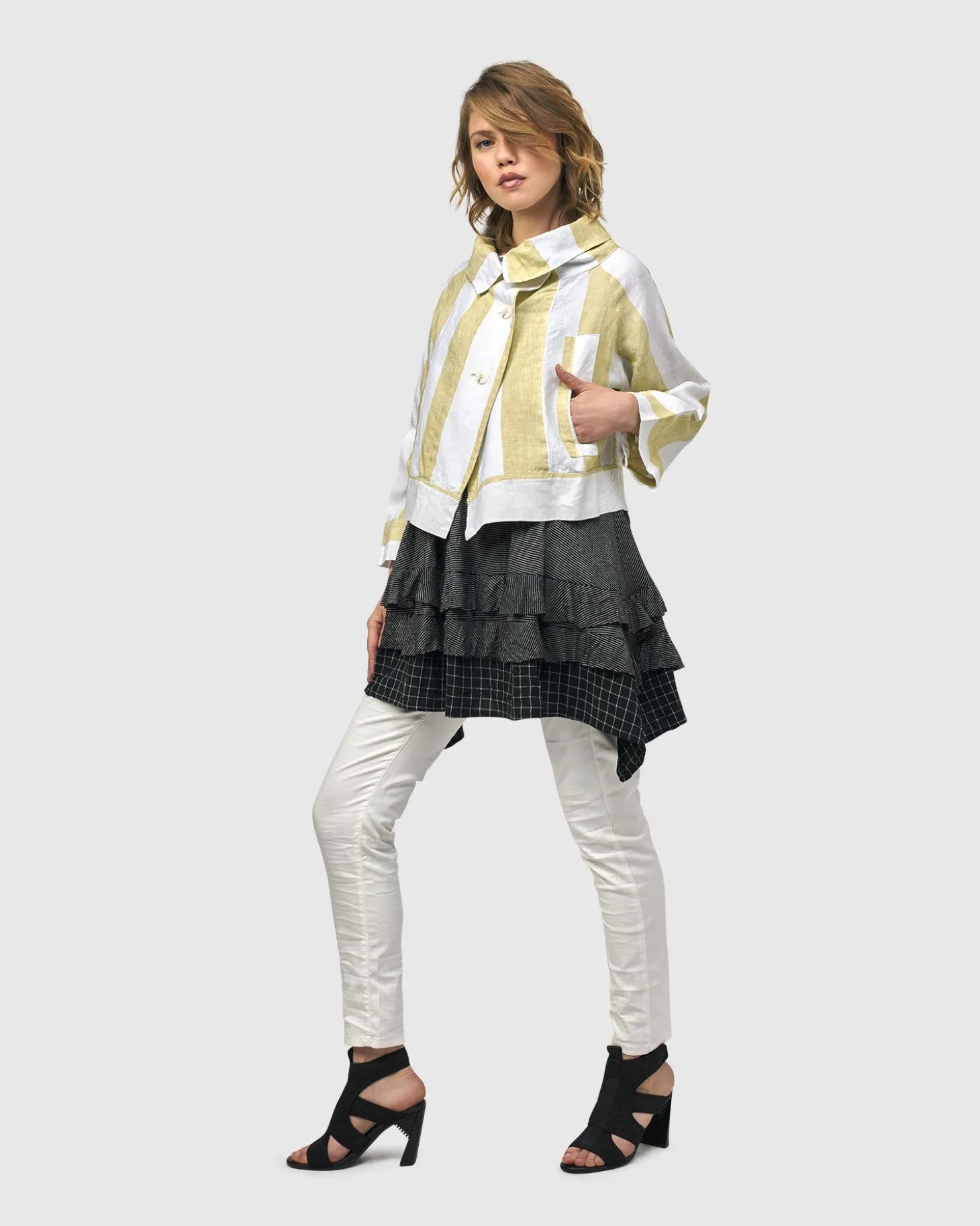 Riposo A-Line Jacket, Citron