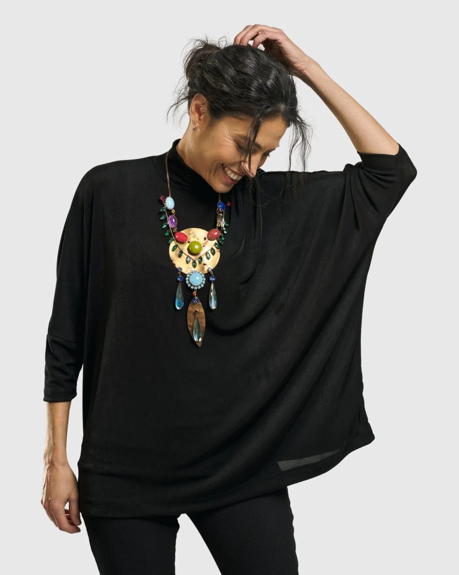 Rookie Mockneck Top, Black
