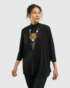 Rookie Mockneck Top, Black