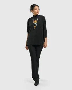 Rookie Mockneck Top, Black