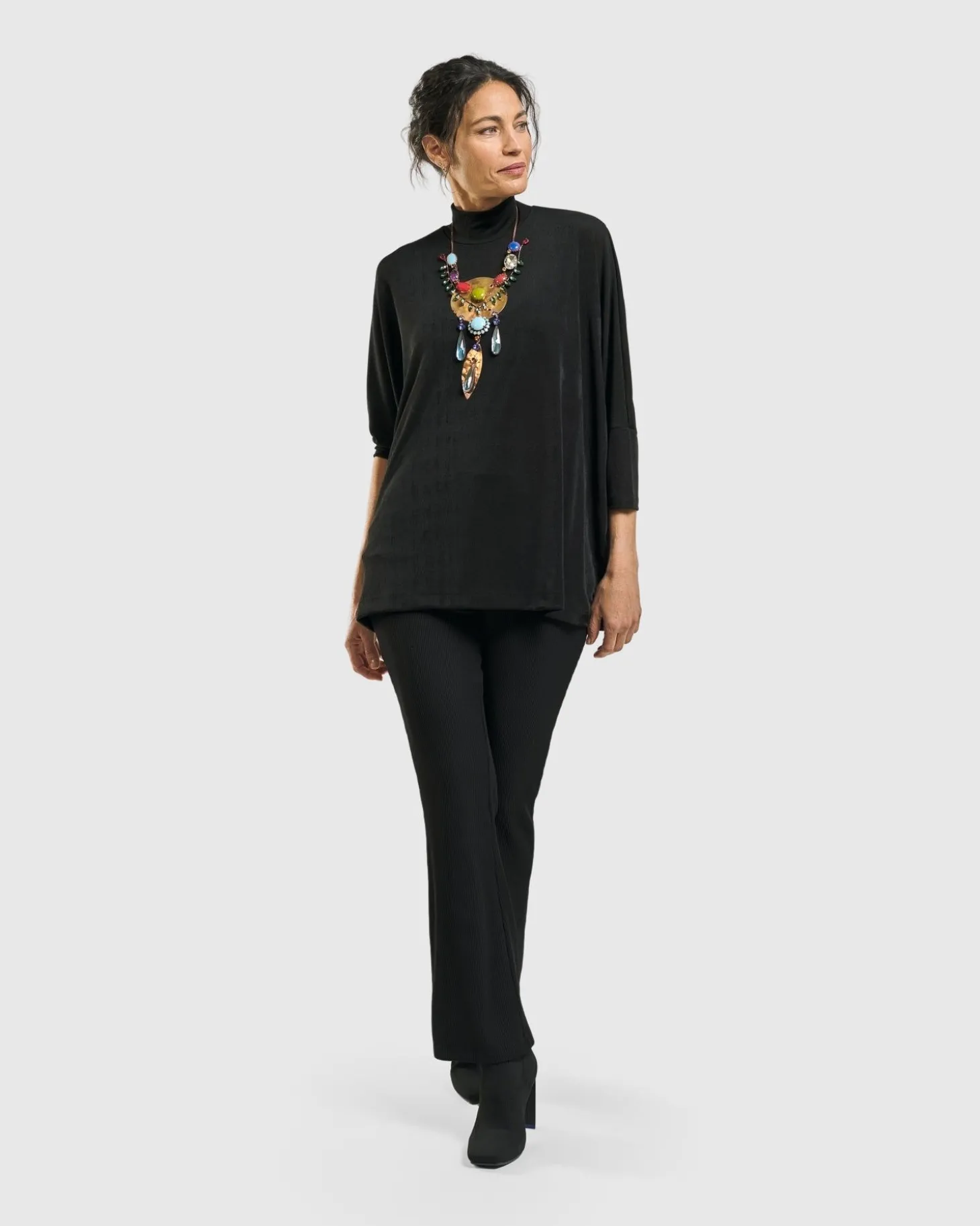 Rookie Mockneck Top, Black