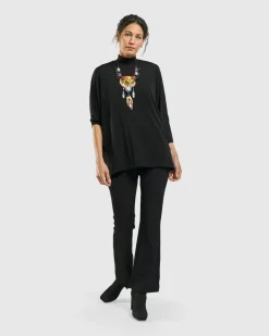 Rookie Mockneck Top, Black