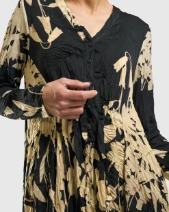 Rosemary Crinkle Tie Dress, Floral