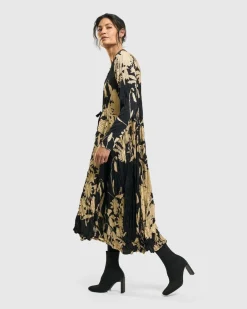 Rosemary Crinkle Tie Dress, Floral