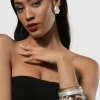 Rounded Bangle Bracelet, Clear