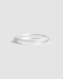Rounded Bangle Bracelet, Clear